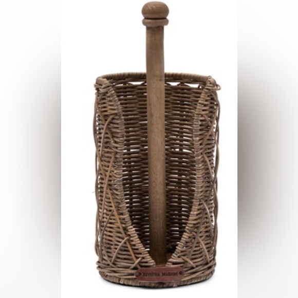 Rustic Rattan Kitchen Roll Holder - Picture 3 of 10